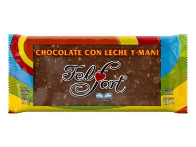 CHOCOLATE FELFORT LECHE MANI 75 gr