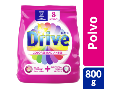 JABON EN POLVO DRIVE MATIC ROSAS 800 GR