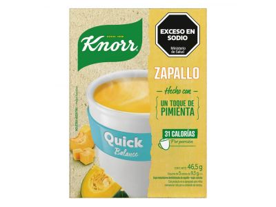 SOPA KNORR QUICK BALANCE ZAPALLO 55 GR