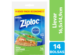 BOLSAS ZIPLOC PARA LLEVAR CHICAS 14 un