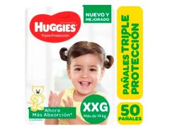 PAÑALES HUGGIES PROTECT AHORRAPACK XXG 50 UN