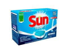 DETERGENTE SUN TABLETA 3EN1 16 UN