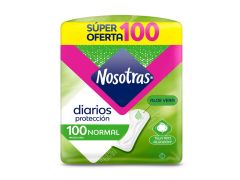 PROTECTORES FEMENINOS NOSOTRAS NORMAL CON ALOE 100 un